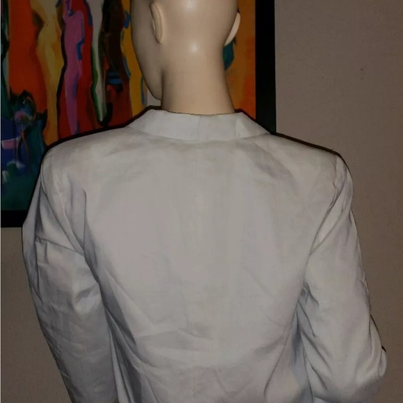 Eileen Fisher Bone Polished Ramie Stretch Shawl Collar Jacket Sz PM $338 NWT - Picture 7 of 11